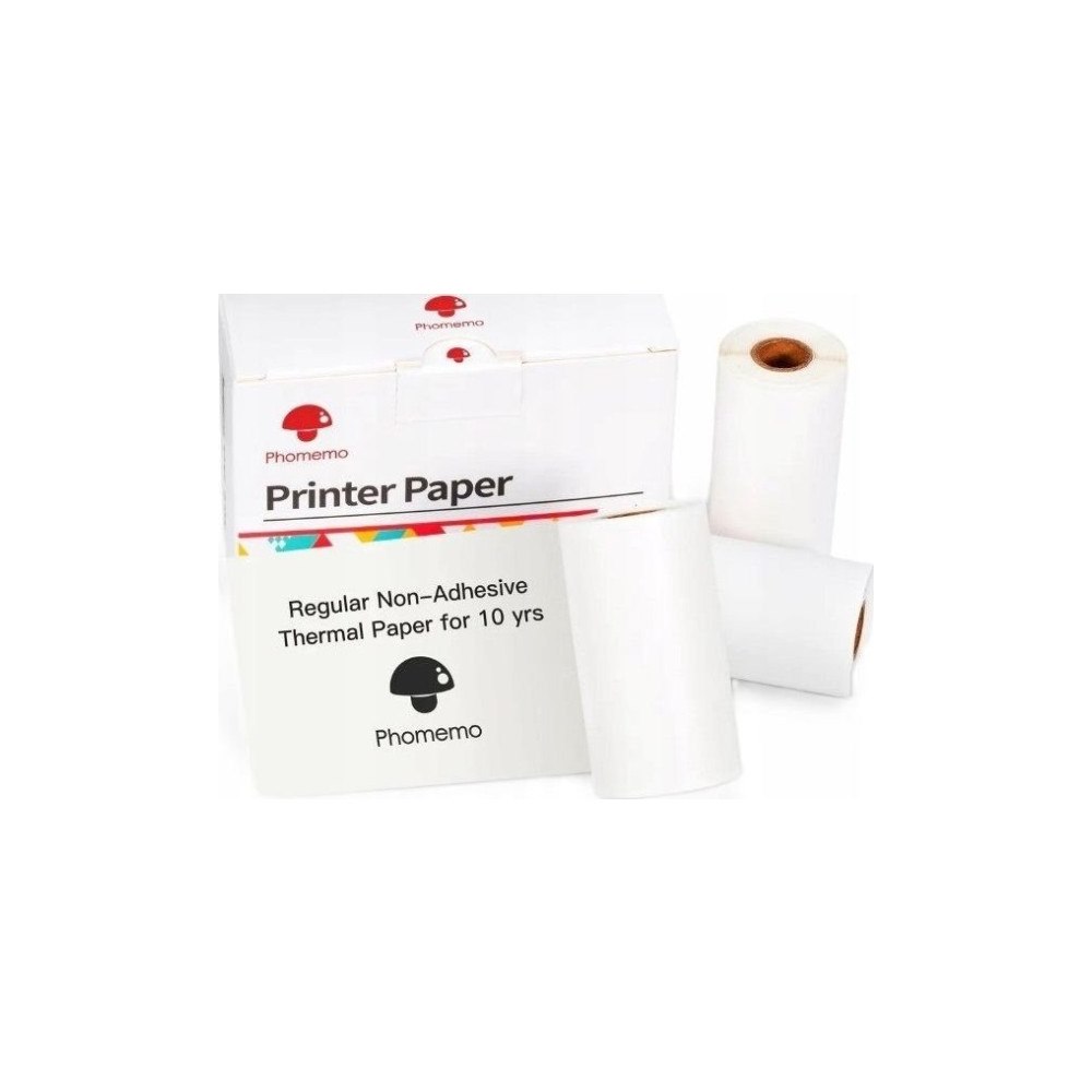 Phomemo Phomemo Papper Vit Insats 3x Rull 53mm Phomemo T02 M02 PRO M...