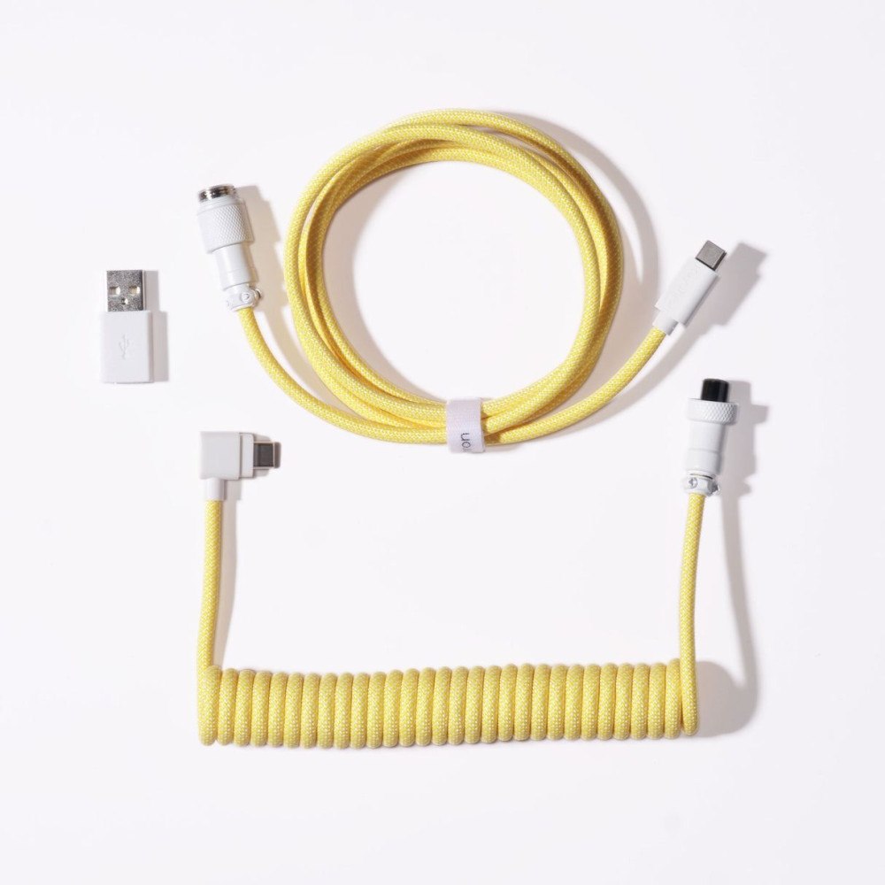 Keychron Keychron Coiled Aviator Cable 8K, Gul, 176 m, 1 styck, Coile...
