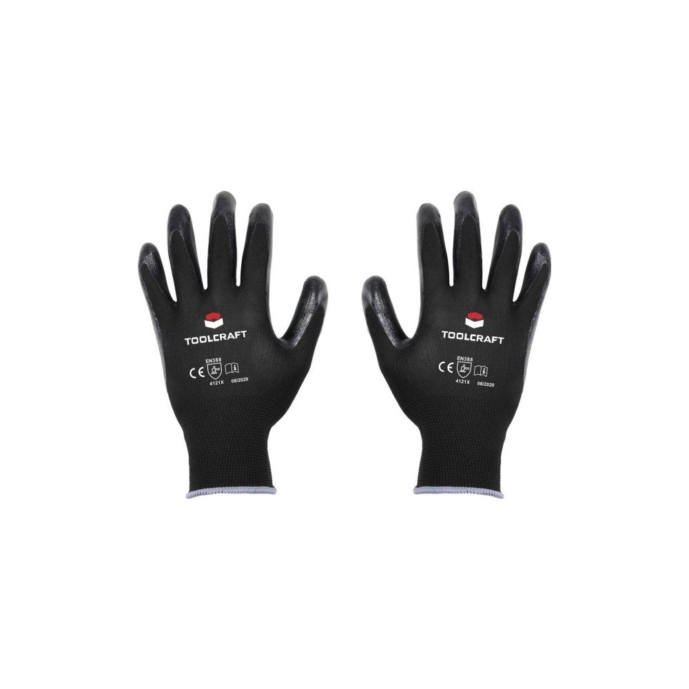 TOOLCRAFT TOOLCRAFT TO-5621529 arbets-/skyddshandskar i polyester/nitr...