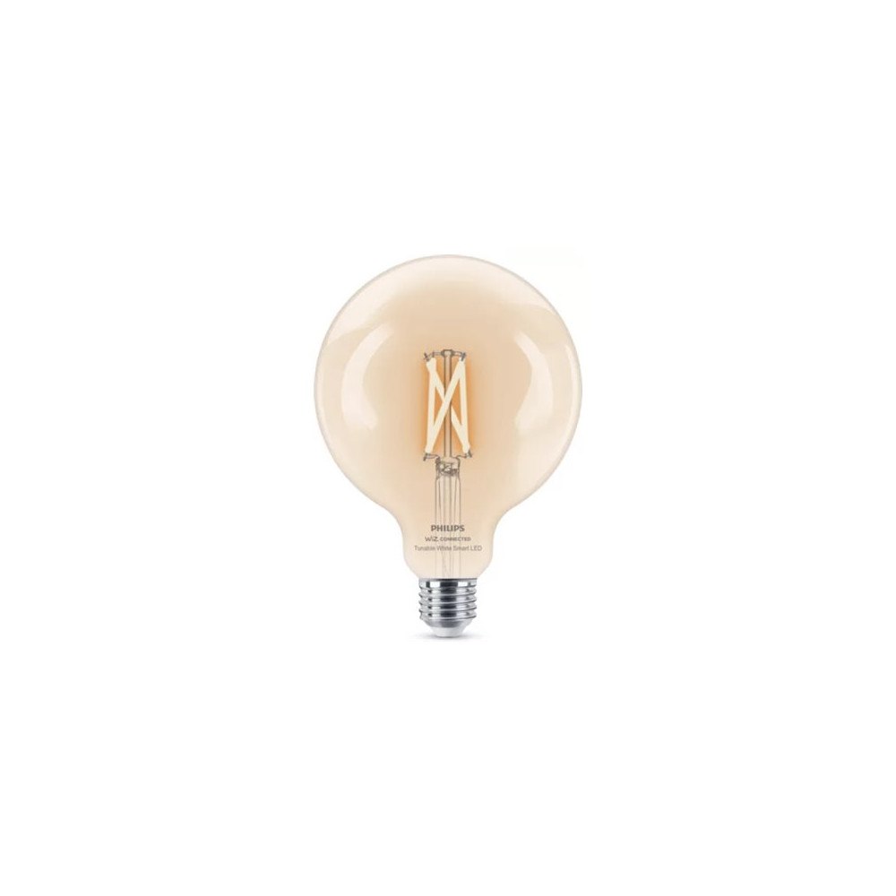Philips Smart Philips Smart LED - LED-glödlampa med filament - form: G125 - klar finish - E27 - 7 W - varmt till kallt vitt ljus - 270...