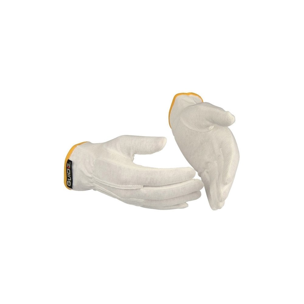 GUIDE Bomullshandskar Guide 549, PVC-beläggning, str. 7, förpackni...