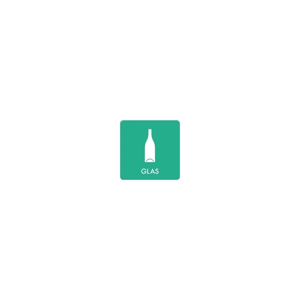 Bica® Piktogram Bica® vinyl, glas, H x B x L: 12 x 12 x 12 cm, grö...