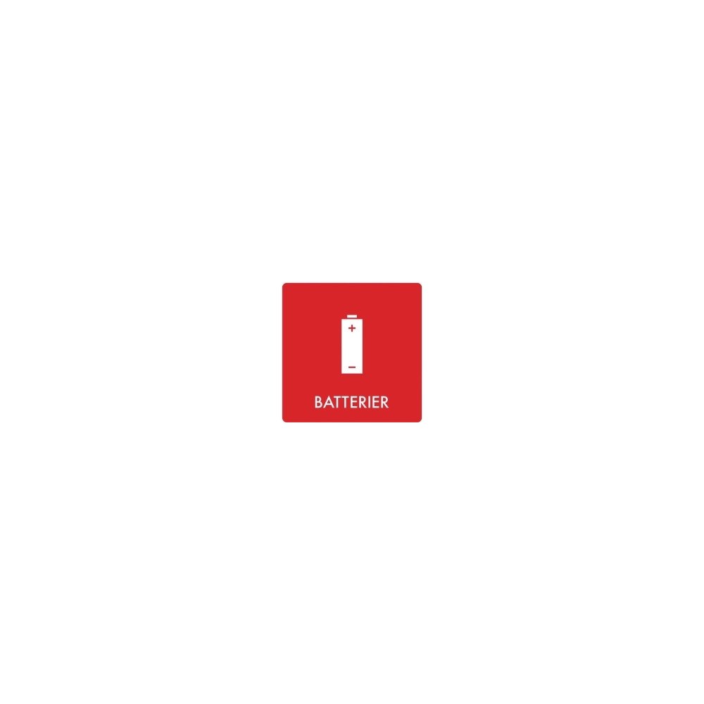 Bica® Piktogram Bica® batterier vinyl självhäftande 12 x 12 x 12 c...