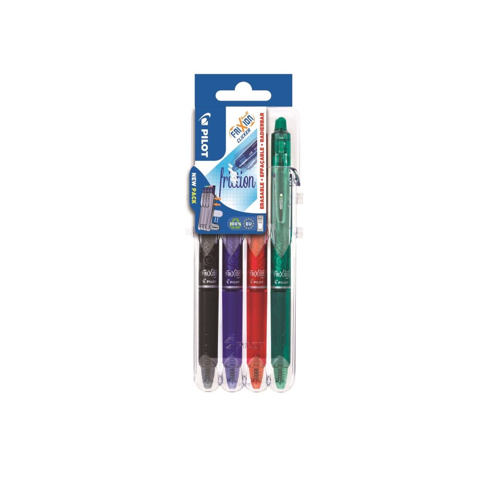 Pilot Pen Pilot Frixion CLICKER kulspetspenna 0,7 mm, 4-pack, blandade...