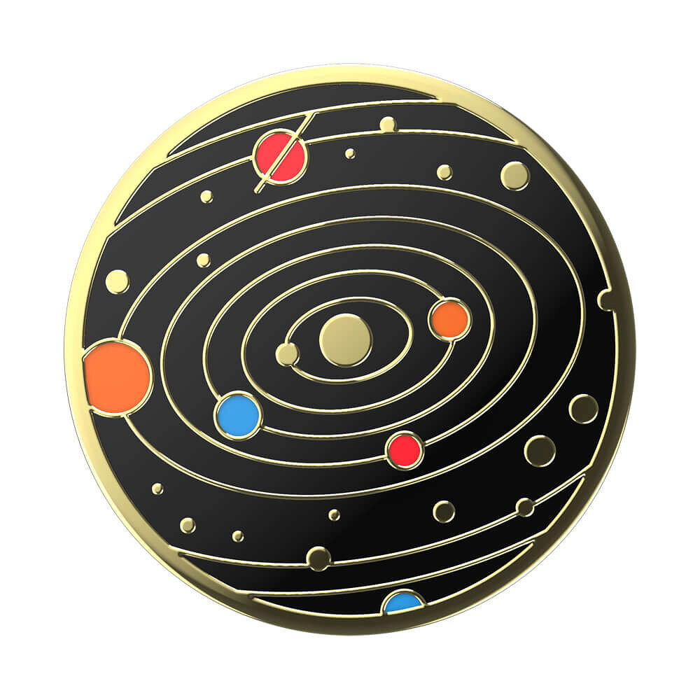 POPSOCKETS Enamel Solar flare Black Avtagbart Grip med Ställfunktion Premium