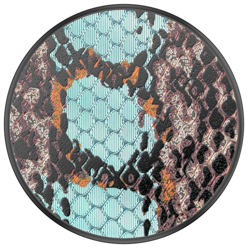 POPSOCKETS Embossed Metal Water Snake Avtagbart Grip med Ställfunktion LUXE