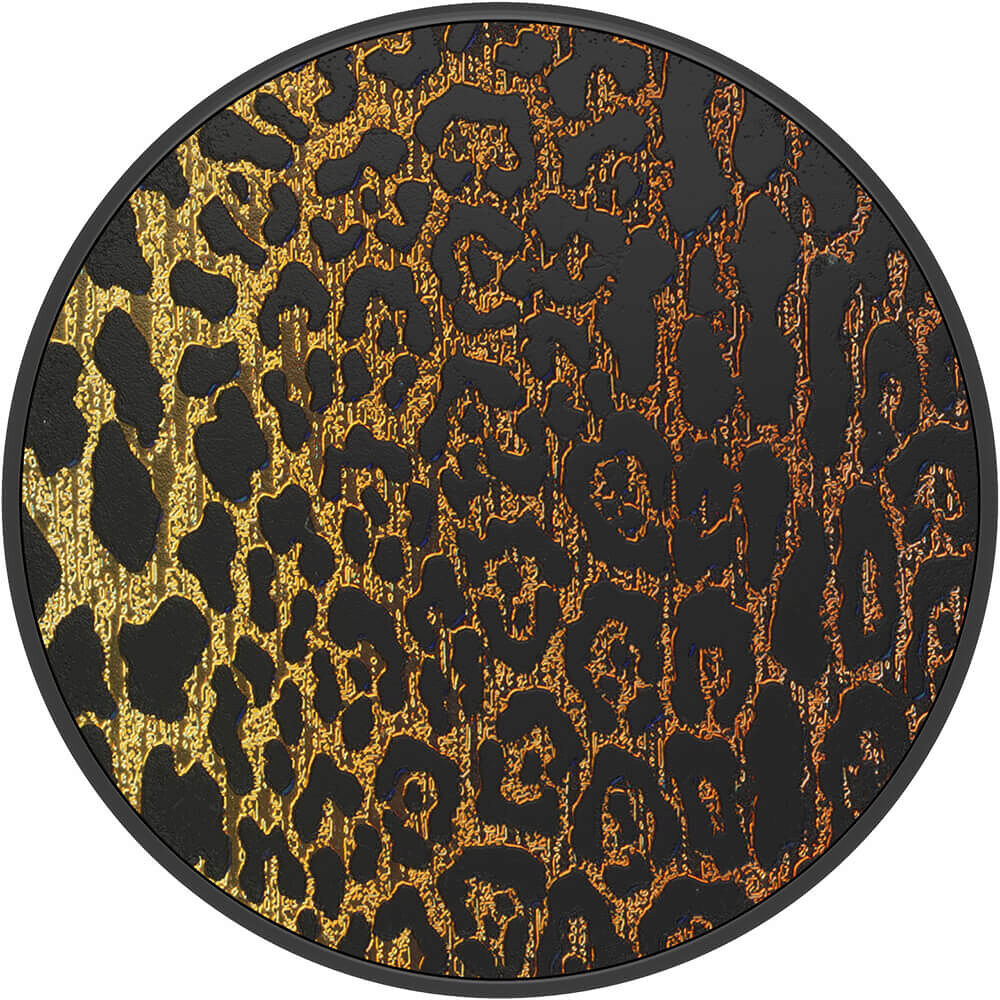 POPSOCKETS Embossed Metal Leopard Avtagbart Grip med Ställfunktion LUXE