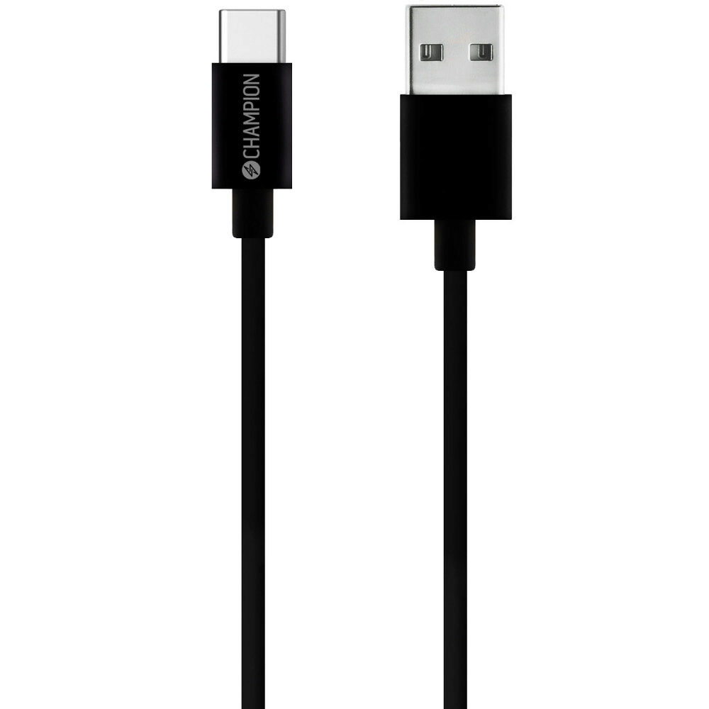 Champion USB-A till USB-C Kabel 1m Svart