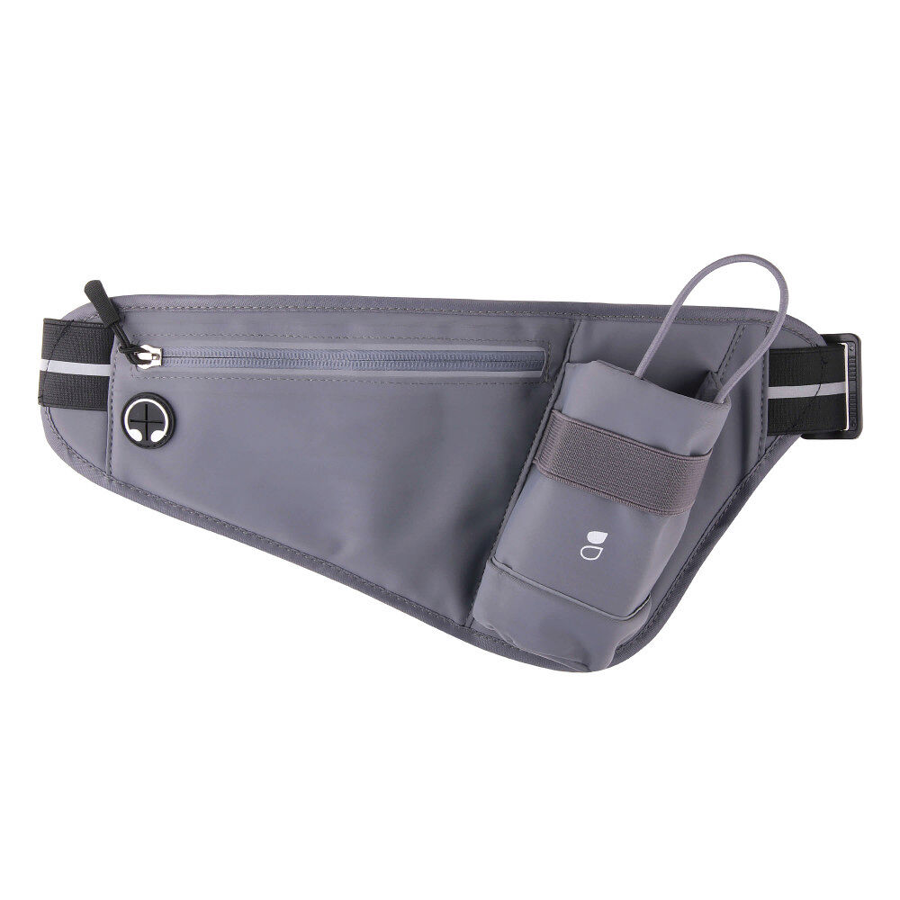 GEAR Sport Midjebälte Premium Universal Grå Ficka för Mobil och Vattenflaska