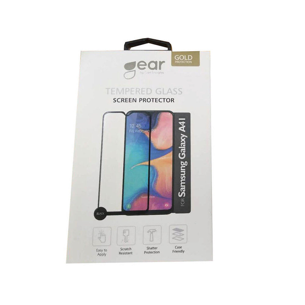 GEAR Glass Prot. Flat Case Friendly 2.5D GOLD Samsung A41