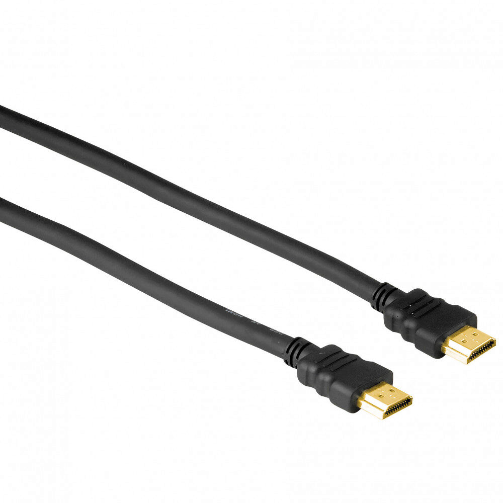 Hama Kabel HDMI A-A Guld Svart 2.0m