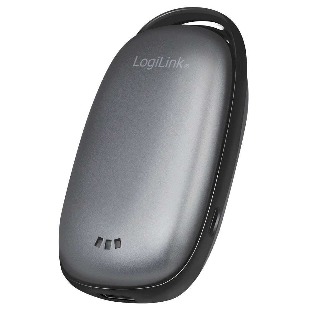 LogiLink PowerBank 4.000 mAh 10W Handvärmare Metallgrå