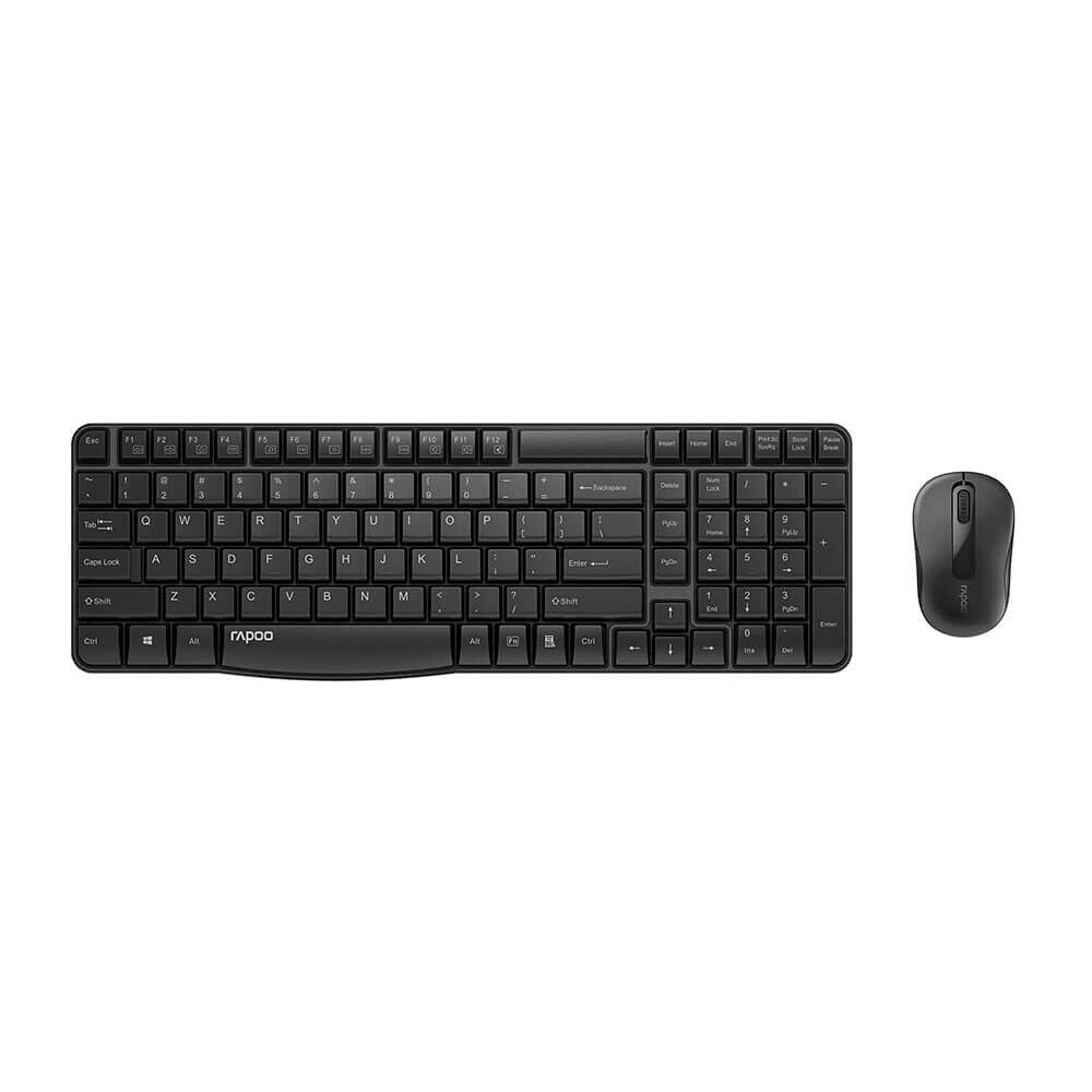 RAPOO Keyboard/Mice Set X1800S Wireless 2.4GHz Black