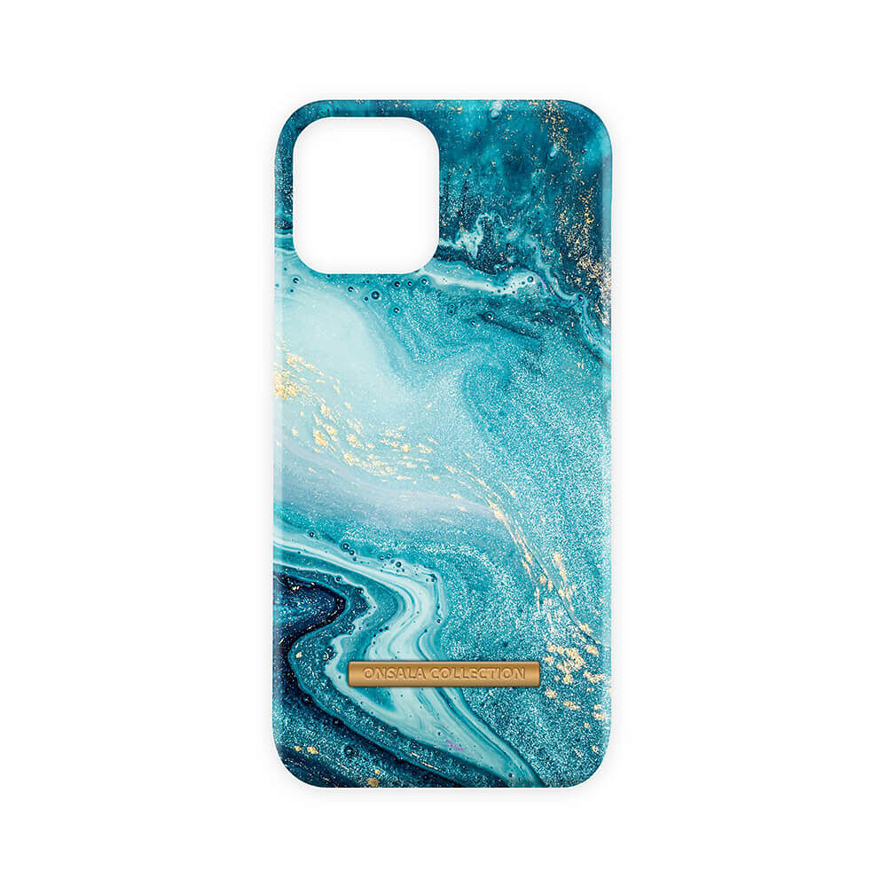 ONSALA COLLECTION Mobilskal Soft Blue Sea Marble iPhone 13 Pro Max