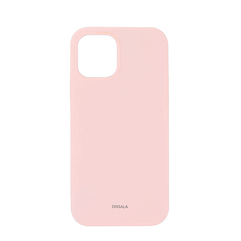 ONSALA Mobilecover Silicone Chalk Pink iPhone 12 / 12 Pro