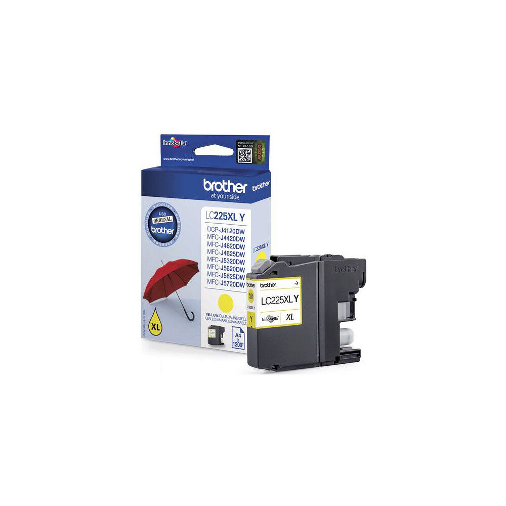 Brother Bläckpatron BROTHER LC225XLY gul