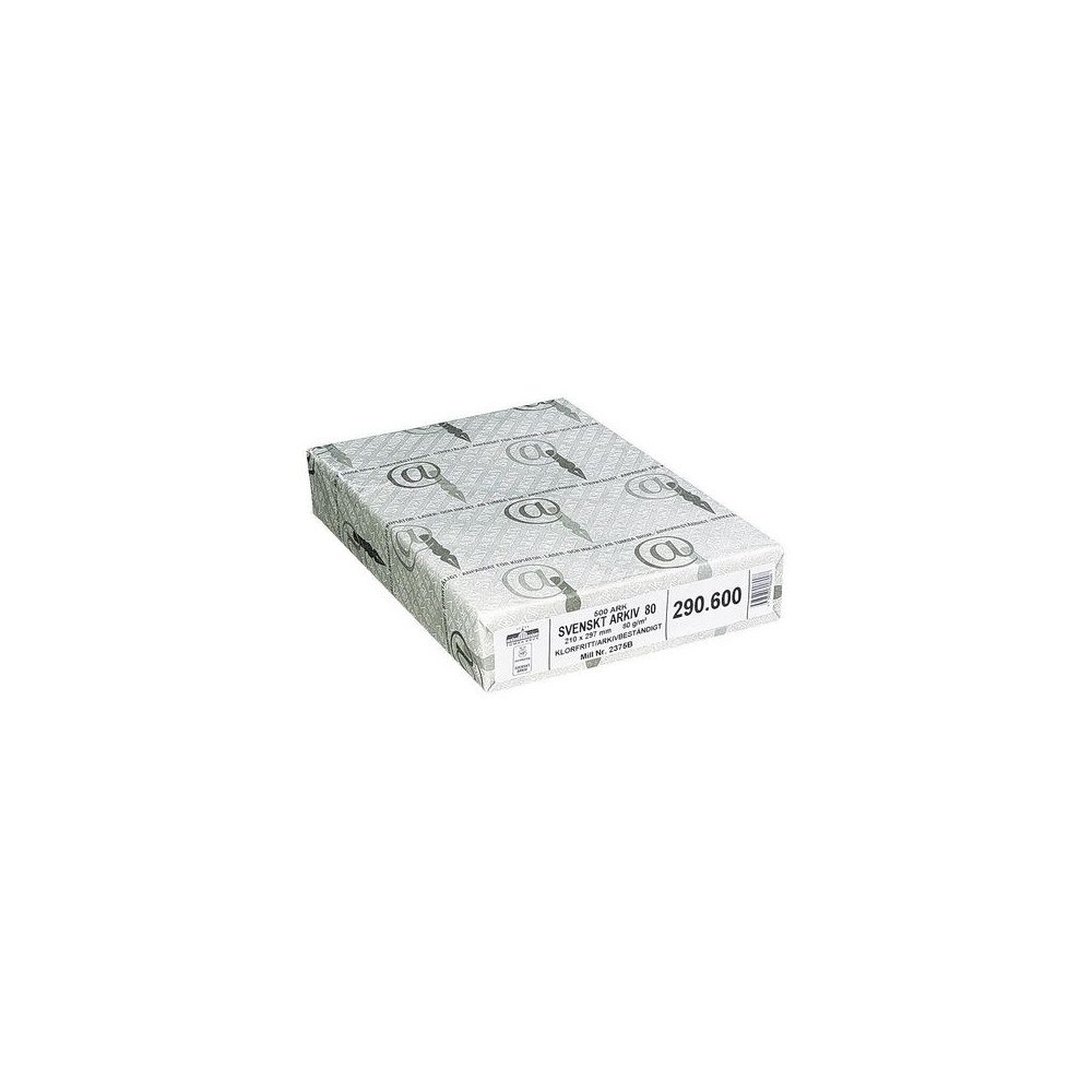 No Brand Arkivpapper Sv. Arkiv A4 100g oh 500/fp