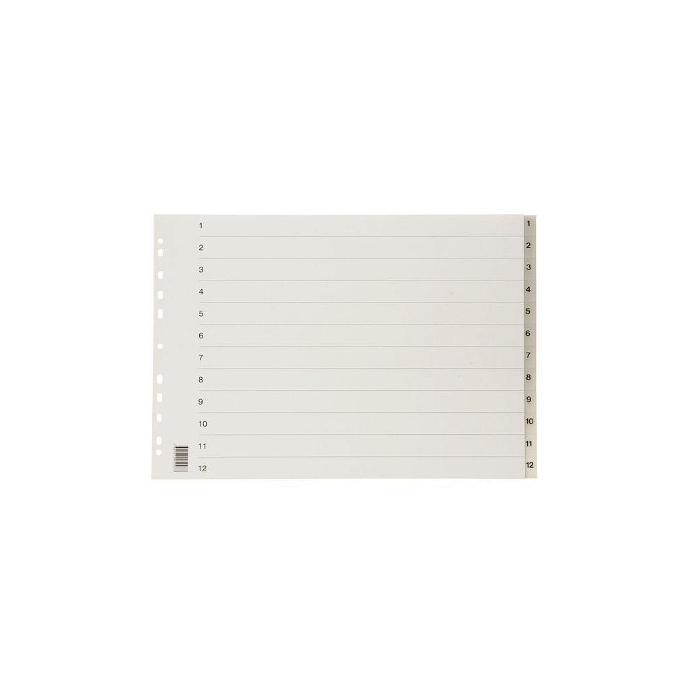 No Brand Plastregister A3L PP 1-12 frostad