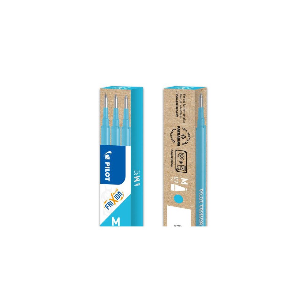 PILOT Refill PILOT Frixion 0,7mm ljusblå 3/fp