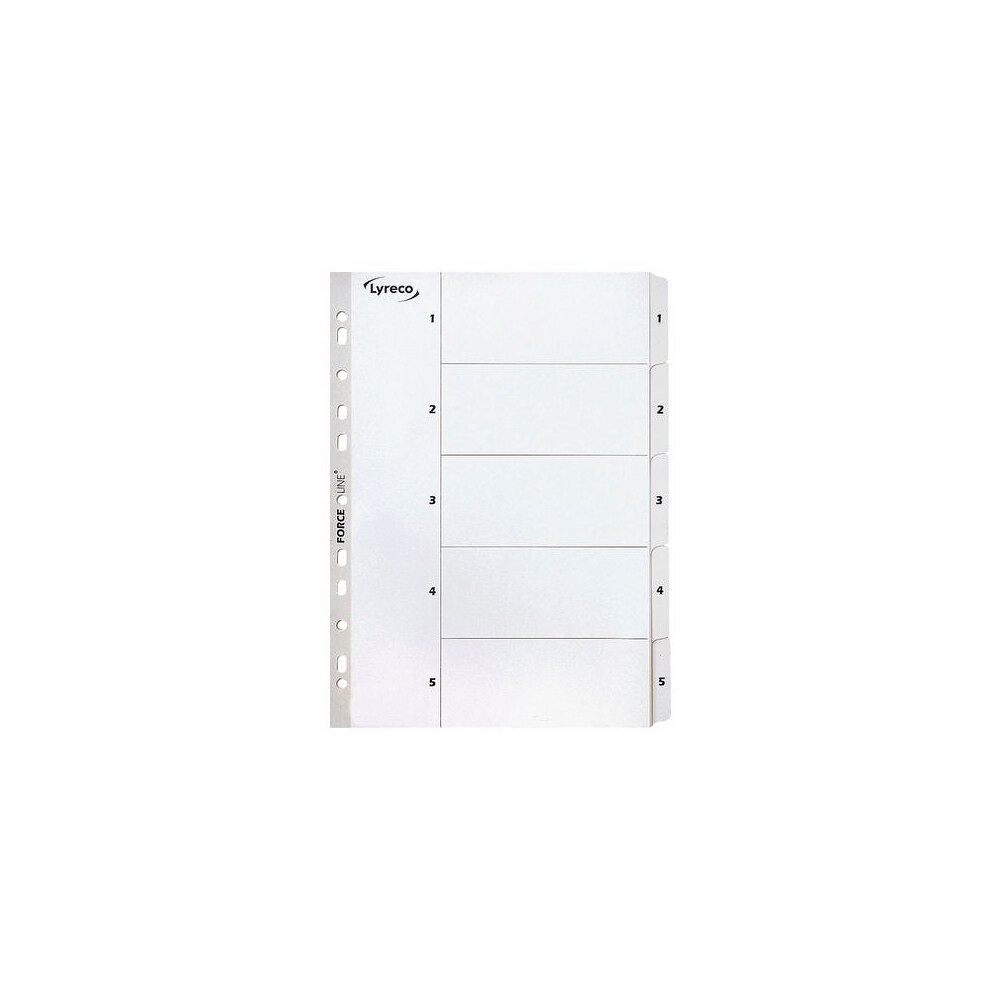 Lyreco Kartongregister LYRECO A4 1-5 vit