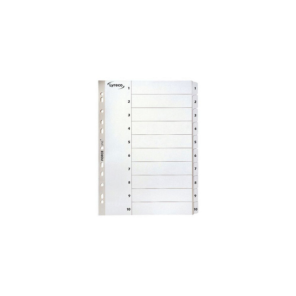 Lyreco Kartongregister LYRECO A4 1-10 vit