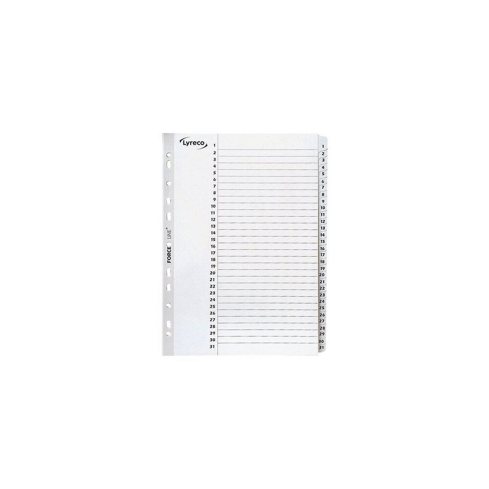 Lyreco Kartongregister LYRECO A4 1-31 vit