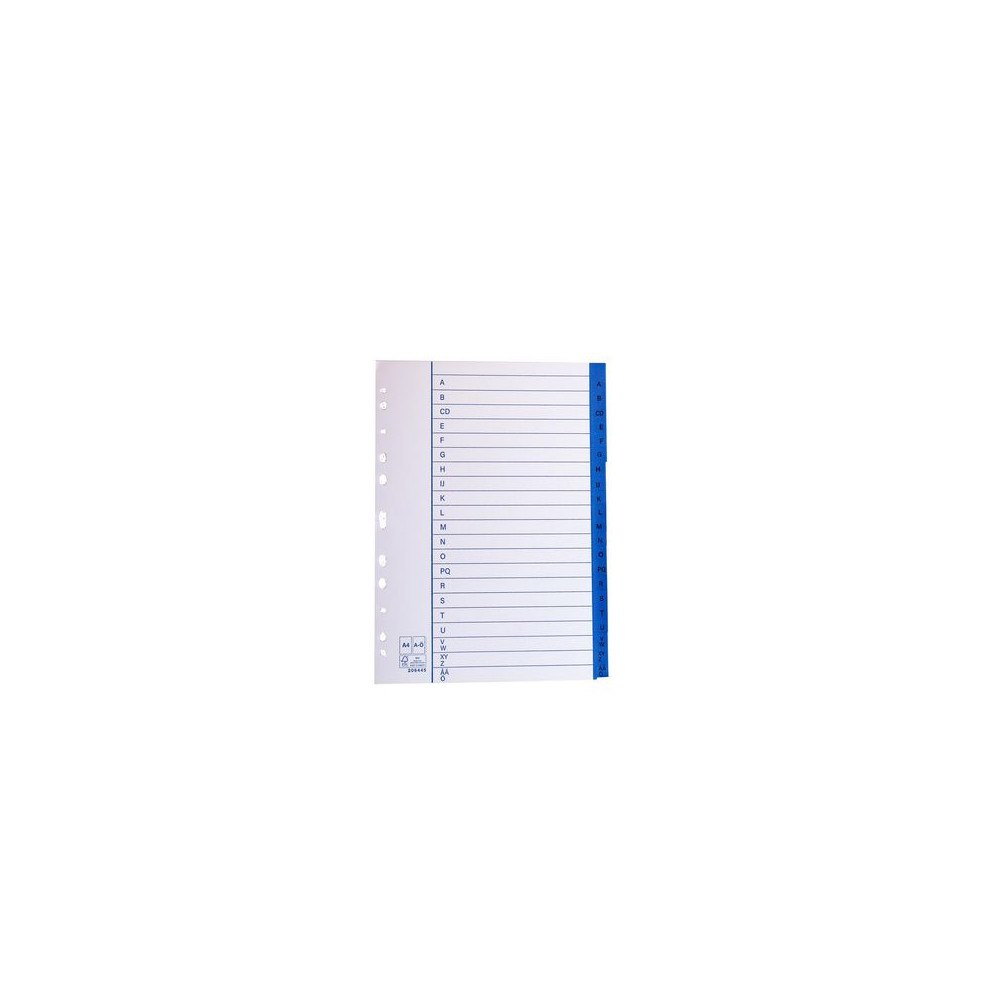 No Brand Pappersregister A4 A-Ö 10/fp