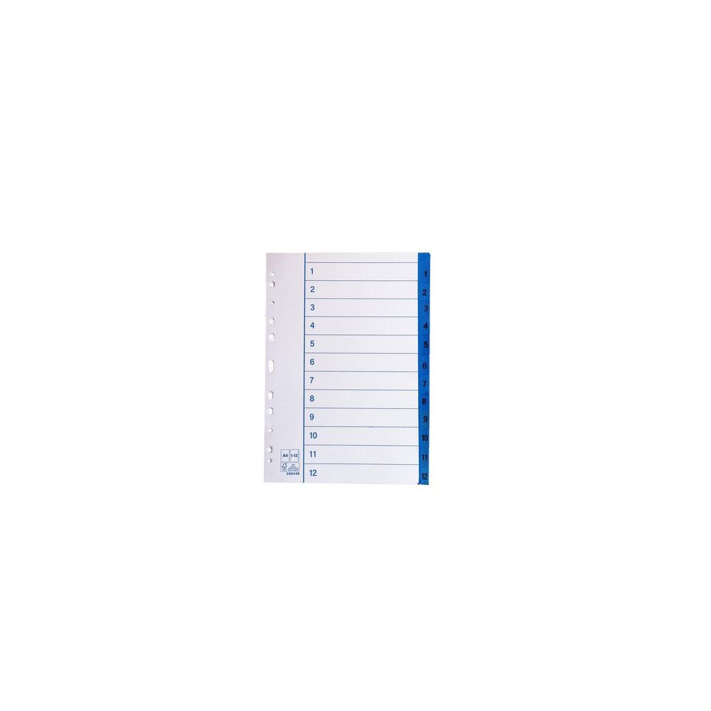 No Brand Pappersregister A4 1-12 10/fp