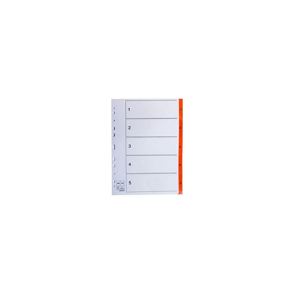 No Brand Register plastflik 1-5 orange 20/fp