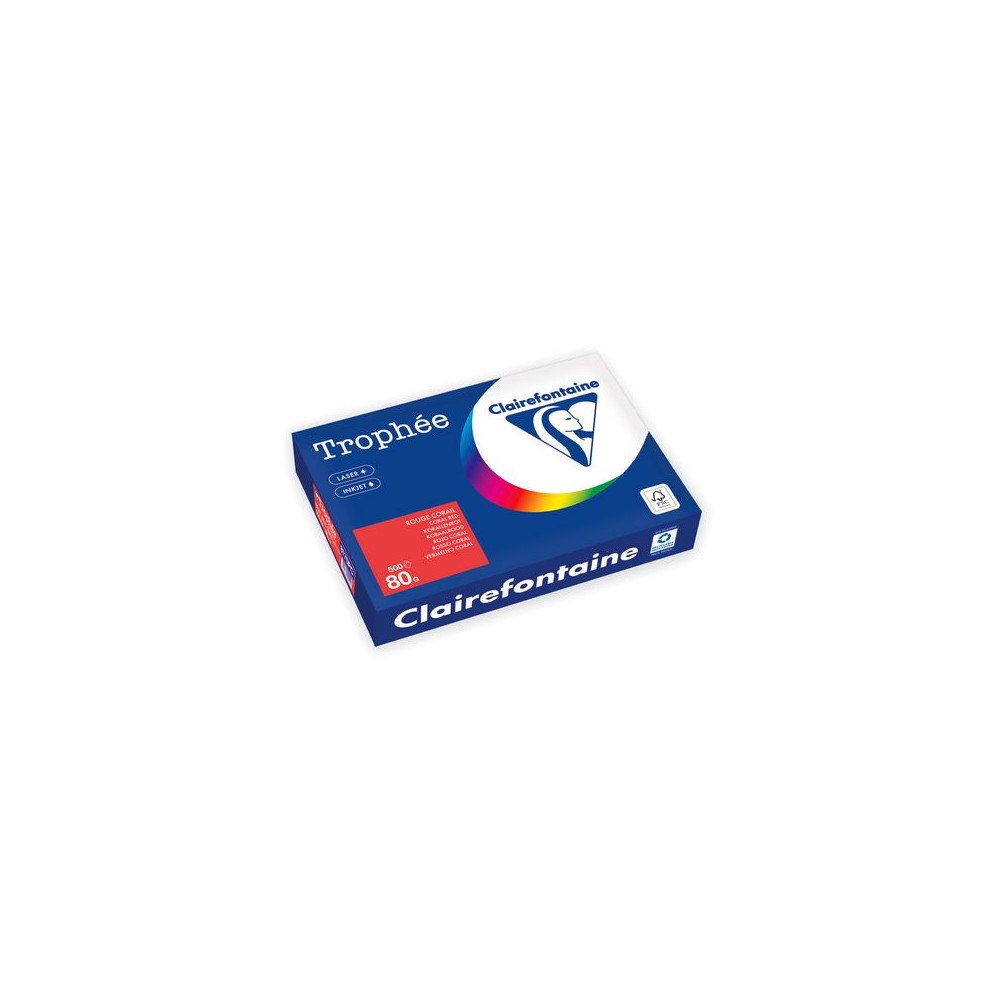 Clairefontaine Kop.ppr TROPHEÉ A4 80g oh röd 500/fp