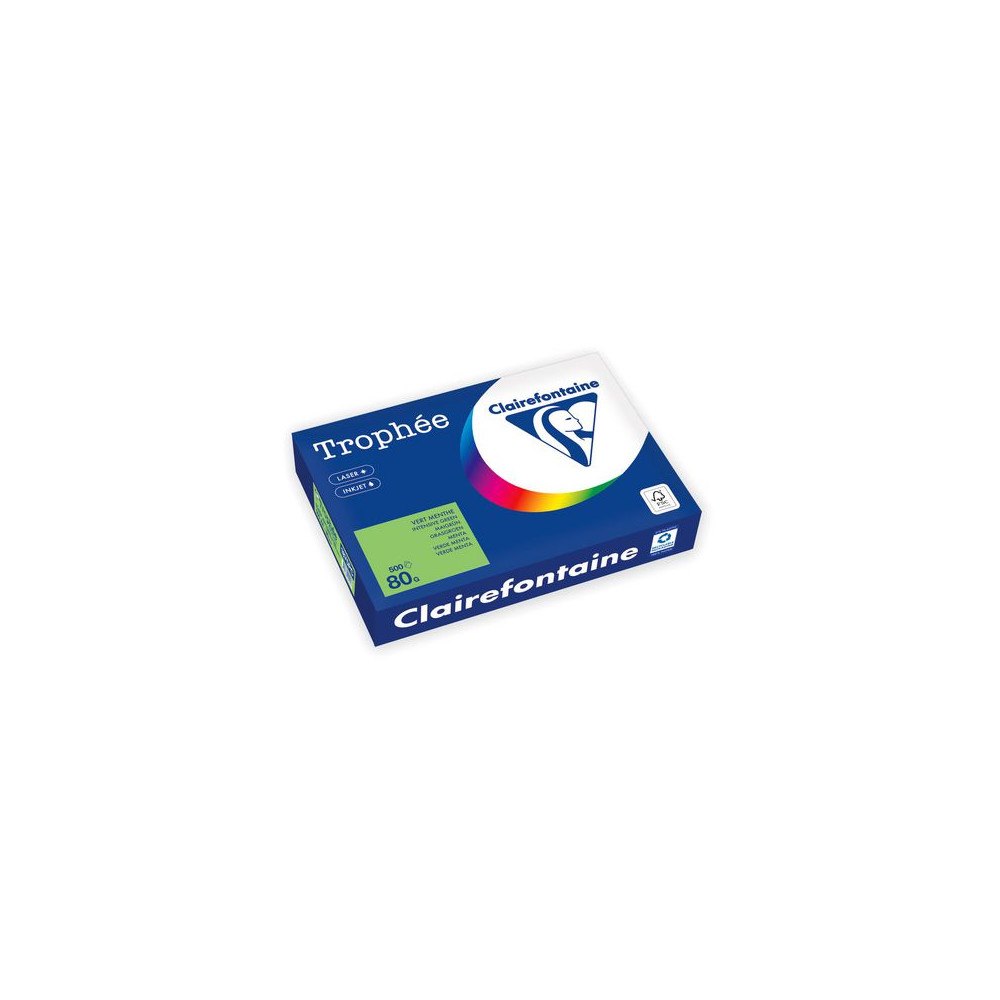 Clairefontaine Kop.ppr TROPHEÉ A4 80g oh vårgrön 500/fp