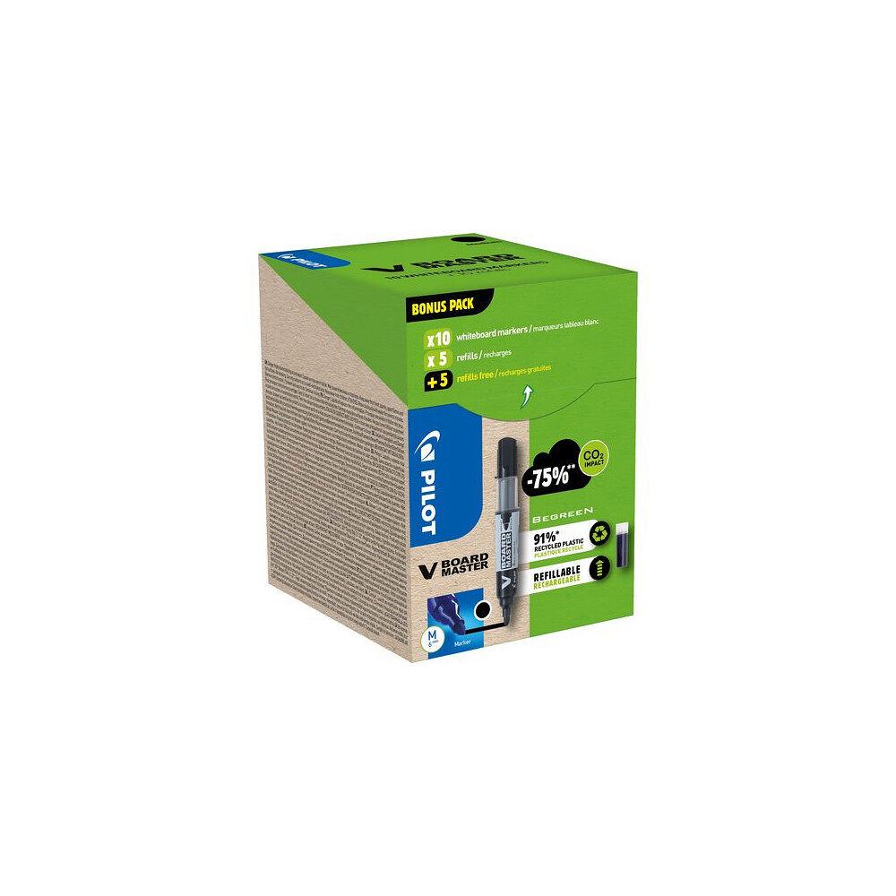 Pilot Begreen Whiteboardpenna PILOT GP svart 10+10/fp