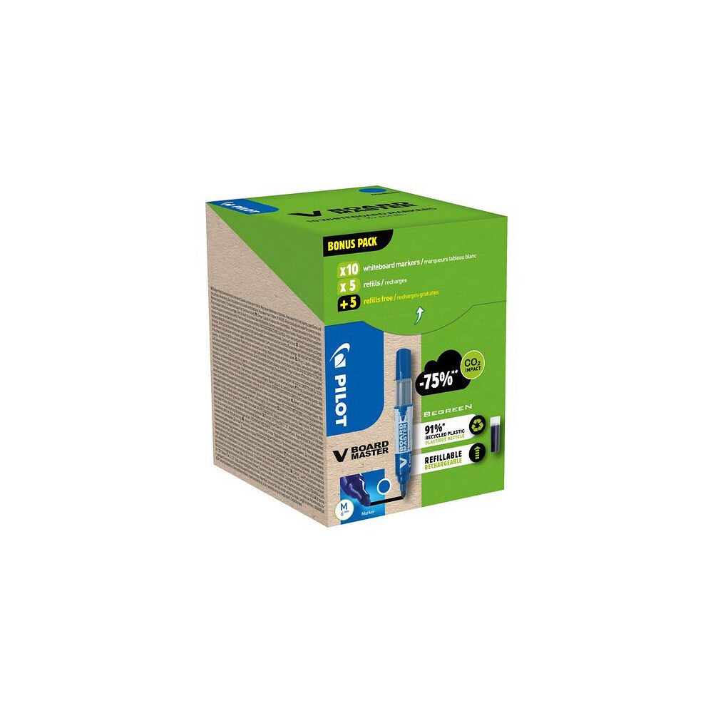 Pilot Begreen Whiteboardpenna PILOT GP blå 10+10/fp