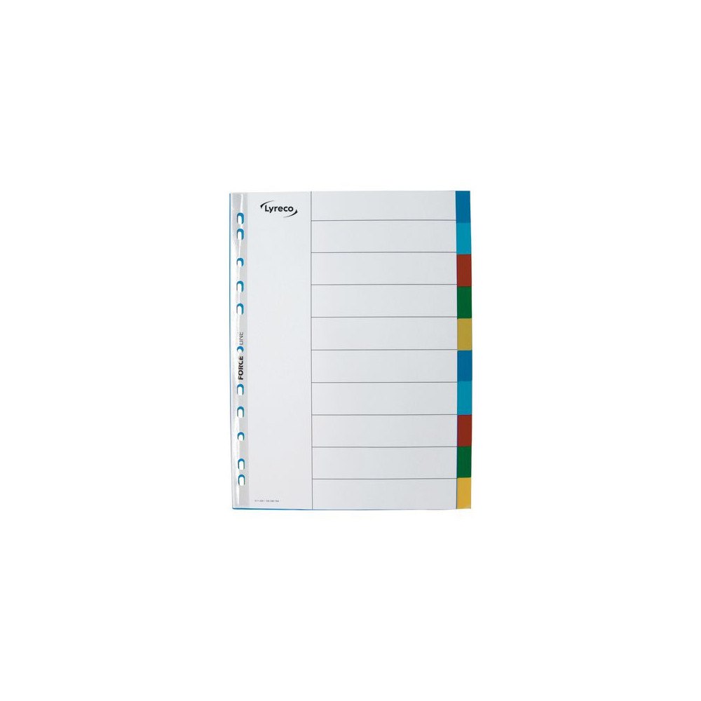 Lyreco Plastregister LYRECO A4 10-flik otryckta