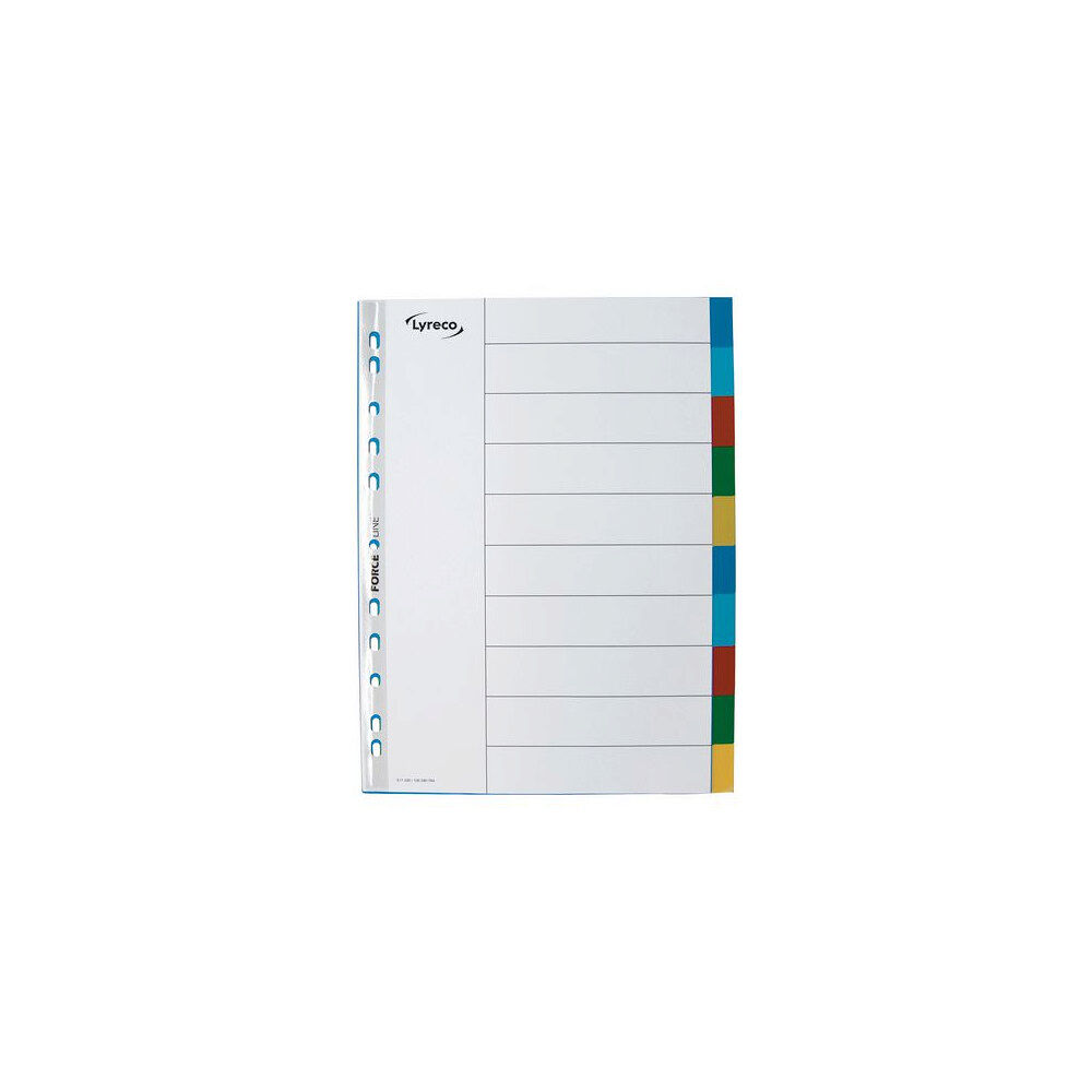 Lyreco Plastregister LYRECO A4+ PP 10-flik färg