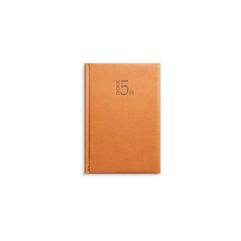 Burde 5-årsdagbok konstläder cognac-1055