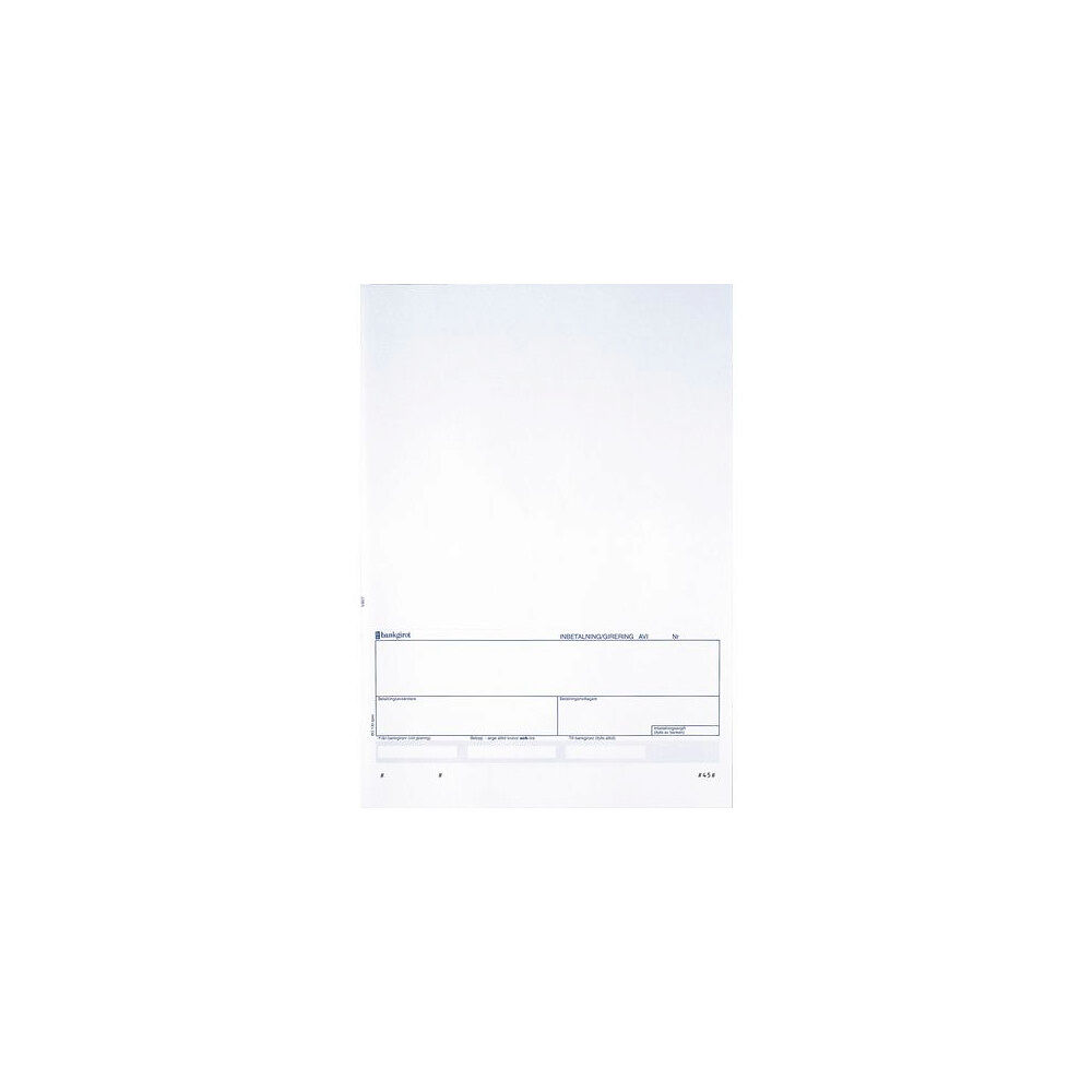 [NORDIC Brands] Standardblankett talong Bankgiro 250/fp