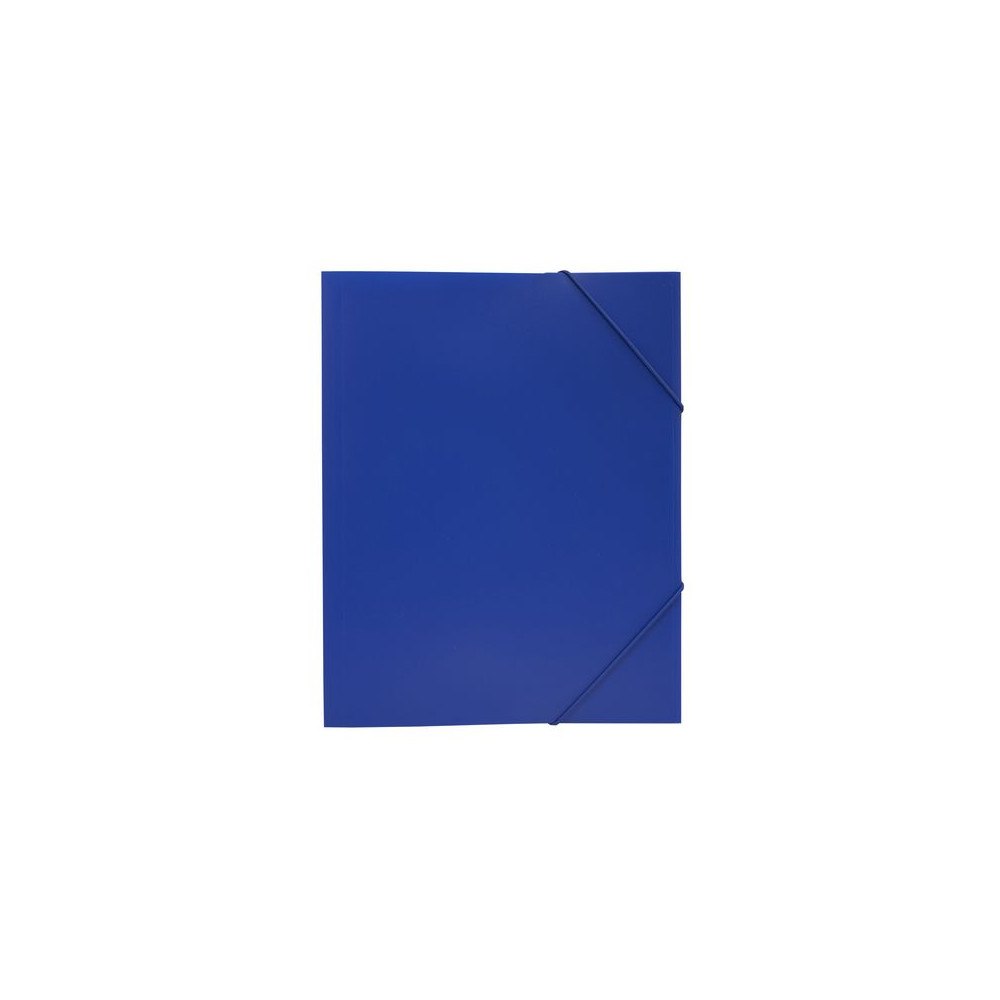 No Brand Gummibandsmapp plast 3-klaff A4 blå