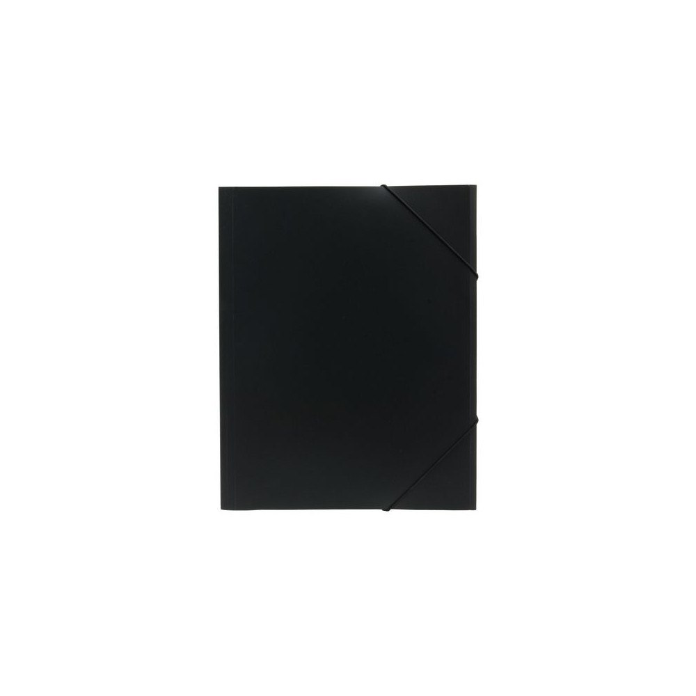 No Brand Gummibandsmapp plast 3-klaff A4 svart