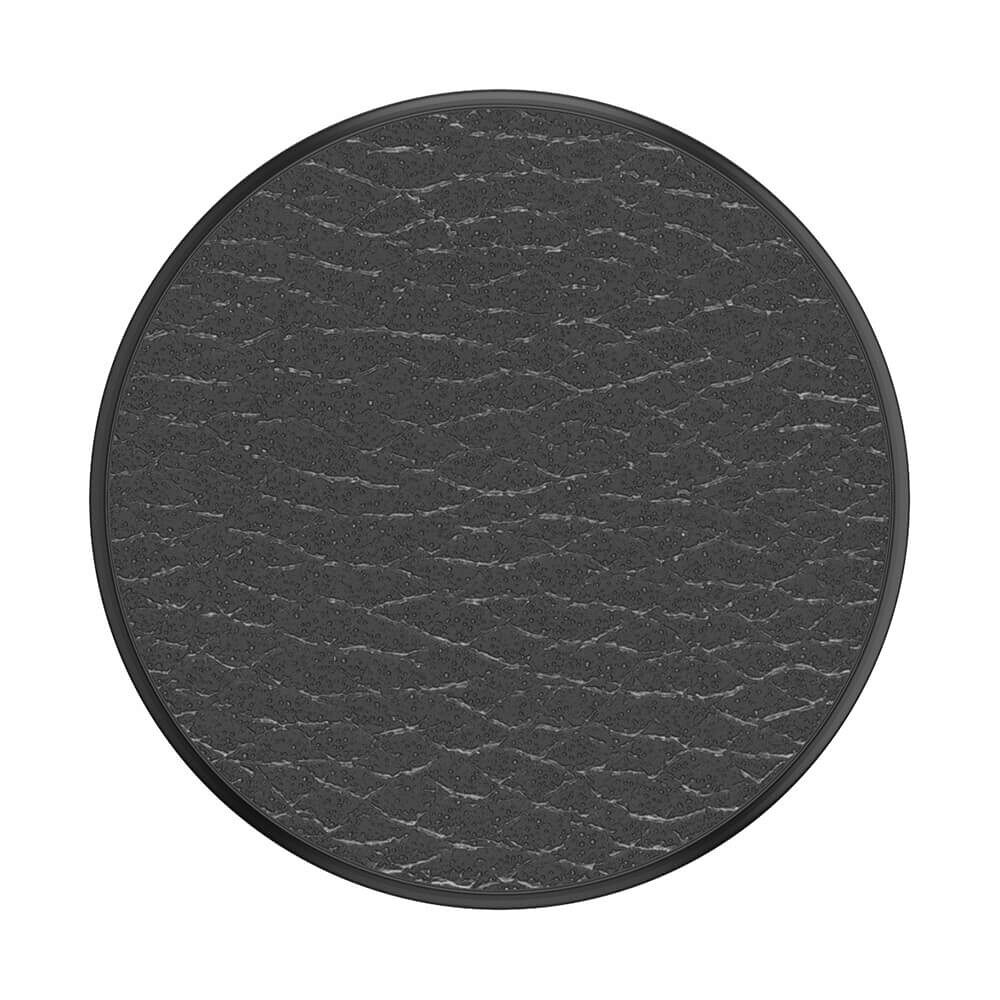 POPSOCKETS Pebbled Vegan Leather Black Avtagbart Grip med Ställfunktion Premium