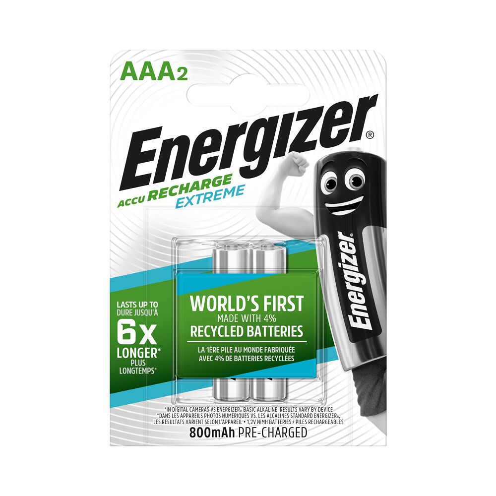 ENERGIZER Energizer Recharge Extreme Eco AAA 800mAh 2 pack