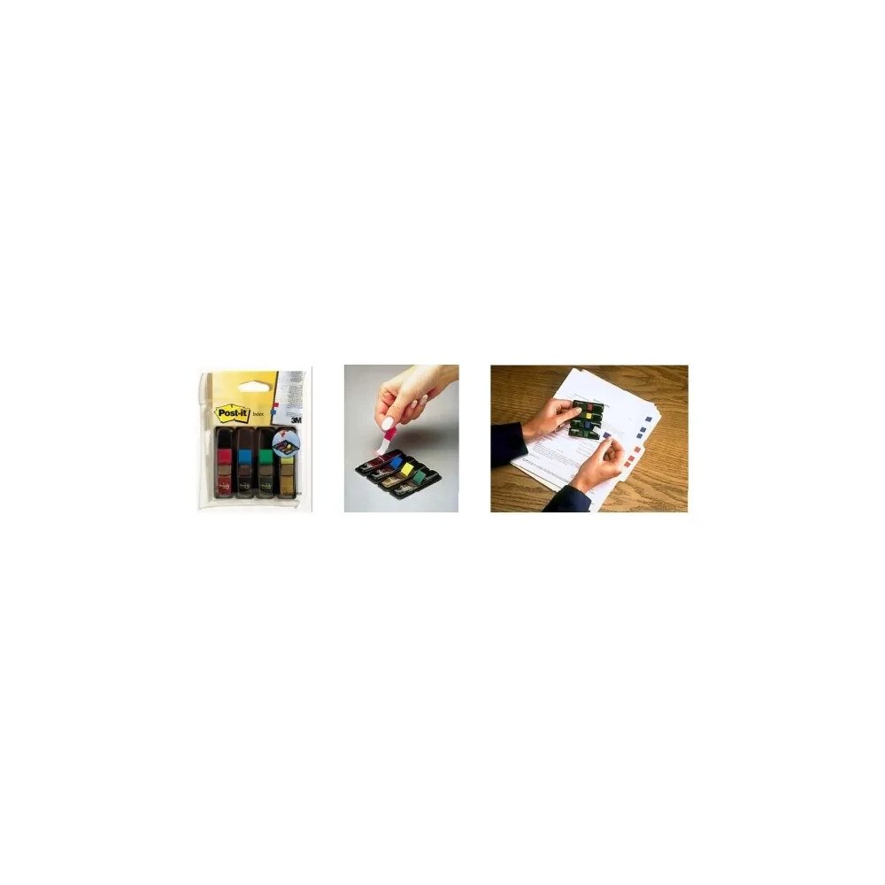 Post-it Post-it Index 683-4 - indexflaggor med dispenserare - 12 x 43 mm - 140 ark (4 x 35)