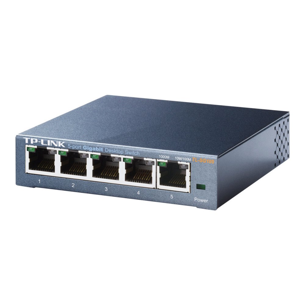 TP-LINK TP-Link TL-SG105 5-Port Metal Gigabit Switch - switch - 5 portar - ohanterad
