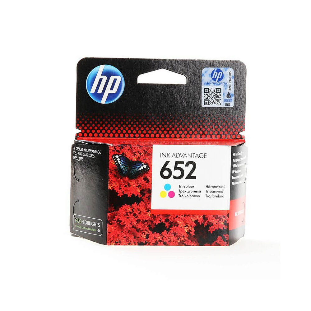 HP Ink F6V24AE 652 Tri-colour