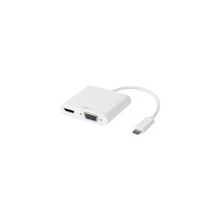 Deltaco Adapter DELTACO HDMI/VGA/ljud/USB-C vit