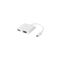 Deltaco Adapter DELTACO HDMI/VGA/ljud/USB-C vit