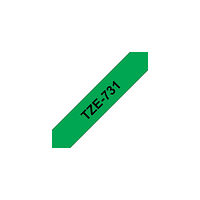 Brother Tape BROTHER TZE731 12mm svart på grön