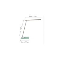 UNILUX Bordslampa UNILUX Popy Led silver/vit