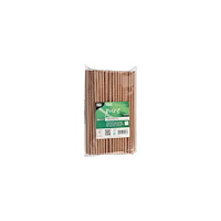 PAPSTAR Sugrör PURE papp böjbar 20cm brun 100/fp