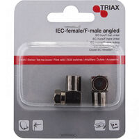 Triax IEC Hona Till F-Hane Vinklad 2pack